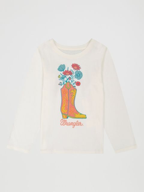 Детские футболки Wrangler Girl's Long Sleeve Western Graphic Tee