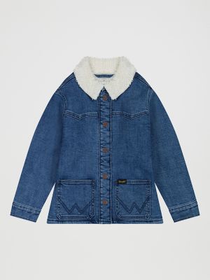 Girl's Sherpa-Lined Denim Barn Jacket