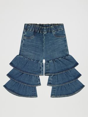 Little Girl's Tiered Flare Jean