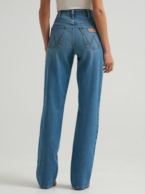 Women's High Rise Skylar Relaxed Bootcut Wrangler Riding Jean in Ryan