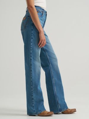 Women's High Rise Skylar Relaxed Bootcut Wrangler Riding Jean in Ryan