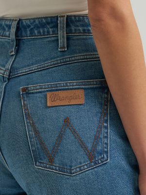 Women's High Rise Skylar Relaxed Bootcut Wrangler Riding Jean in Ryan