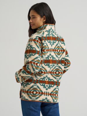 Women's Wrangler High Plains Sherpa Zip Pullover in Pale Prairie