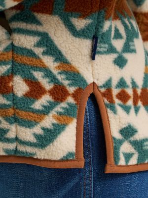 Women's Wrangler High Plains Sherpa Zip Pullover in Pale Prairie
