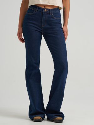 Women&rsquo;s Flare Embroidered Pocket Jean in Retro Rinse