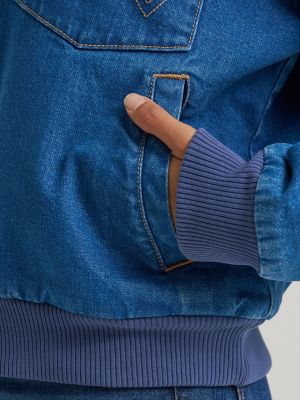 Women's Wrangler Denim Sherpa-Lined Bomber Jacket