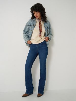 Women's High Rise Bootcut Jean in Echo