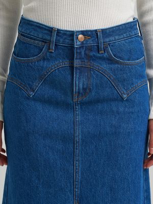 Women&rsquo;s Western Seam Midi Skirt in Alison
