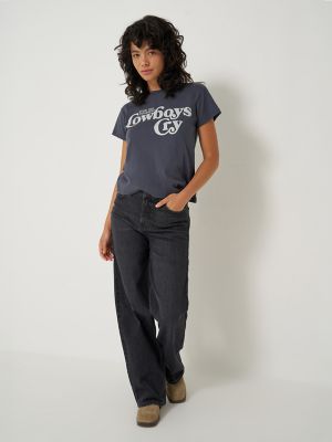 Women's Loose Straight Jean in Dark Sky