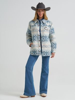 Wrangler Women's Wrangler Run the Ranch Jacquard Shacket — фото 2