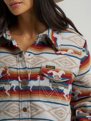 Women's Wrangler Run the Ranch Jacquard Shacket