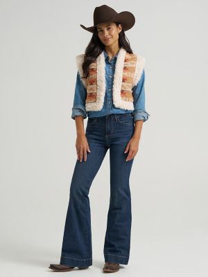 Women's Sherpa Lined Jacquard Vest