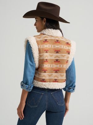 Women's Sherpa Lined Jacquard Vest