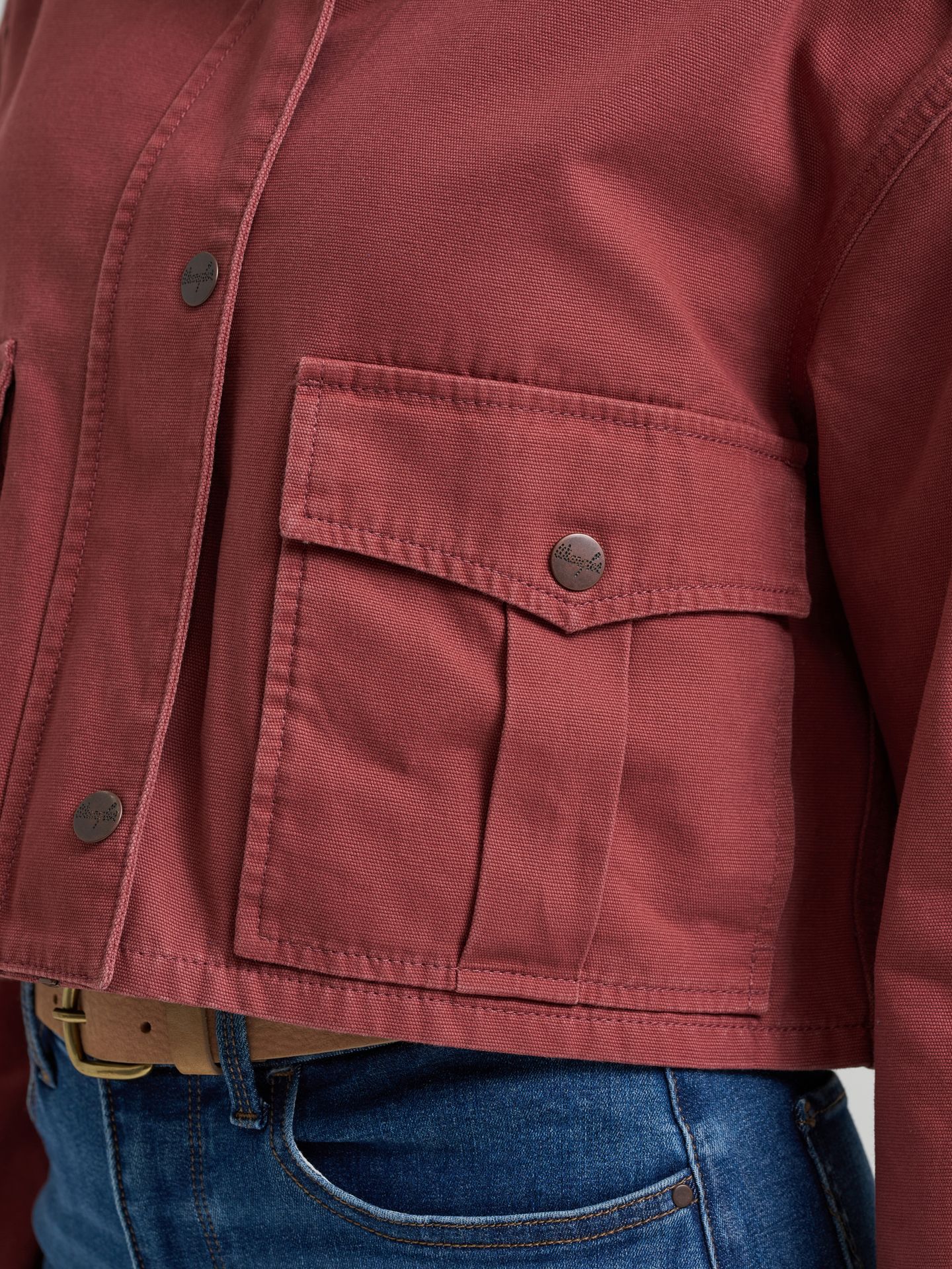 Женская куртка Wrangler Western Cropped Utility, цвет: Розовый — фото 5