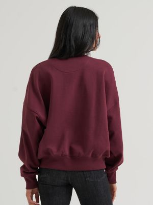 Lainey Wilson x Wrangler Rodeo Nights Sweatshirt in Burgundy