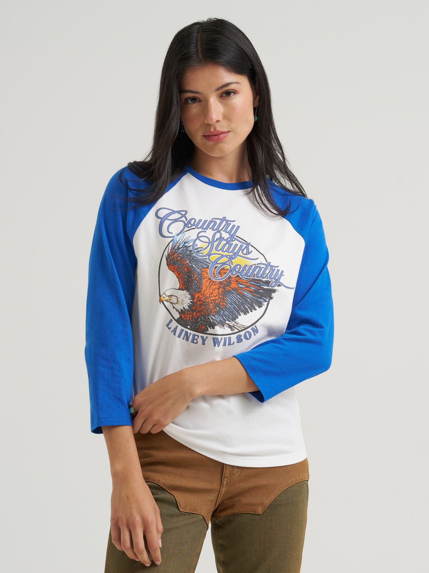 Женские футболки Lainey Wilson x Wrangler Country Baseball, цвет: Белый — фото 2