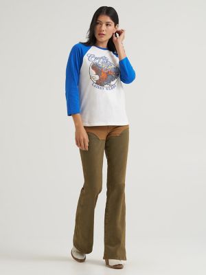 Lainey Wilson x Wrangler Country Baseball Tee in White