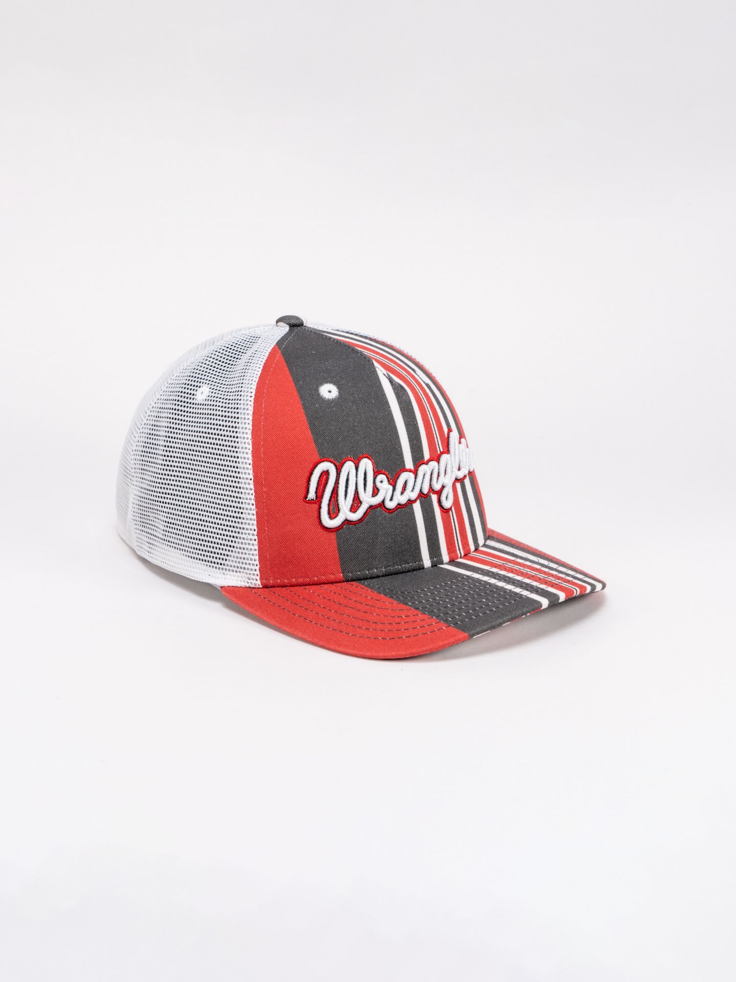 Женская кепка Wrangler Stripe Logo Trucker Hat, цвет: Полосатый — фото 3