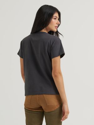 Lainey Wilson x Wrangler Retro Reg Giddy Up Tee in Black