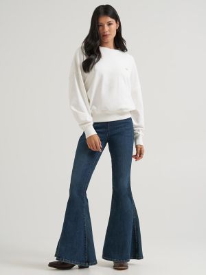 Lainey Wilson x Wrangler Neon Rainbow Sweatshirt in White