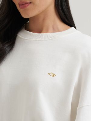 Lainey Wilson x Wrangler Neon Rainbow Sweatshirt in White
