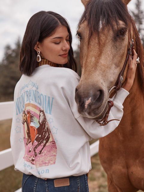 Lainey Wilson x Wrangler Neon Rainbow Sweatshirt