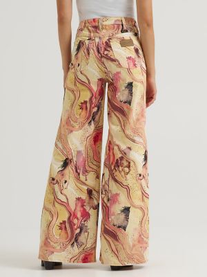 Wrangler x Lainey Wilson Horse Cheeky Wide Leg Jean in Marbled