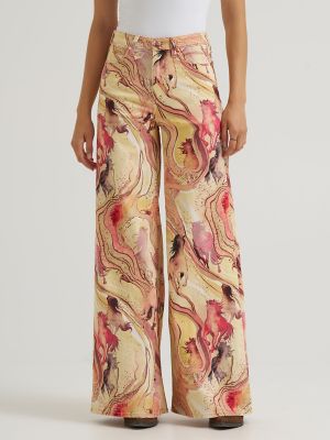 Wrangler x Lainey Wilson Horse Cheeky Wide Leg Jean in Marbled