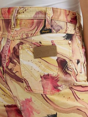 Wrangler x Lainey Wilson Horse Cheeky Wide Leg Jean in Marbled