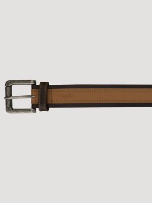 Men's Contrast Leather Belt