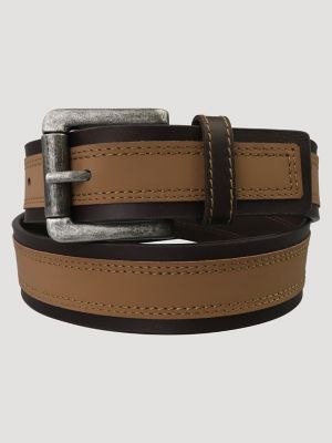 Men's Contrast Leather Belt