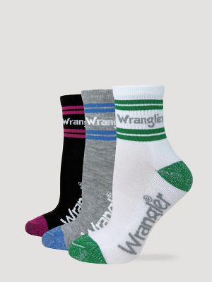 Women's Wrangler Stripe Quarter Socks (3-Pack) from Wrangler - $9.97
