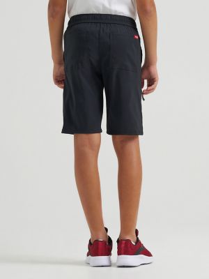 Boy's Outdoor Tech Cargo Short in Jet Black
