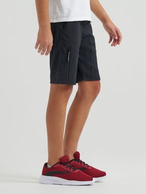 Boy's Outdoor Tech Cargo Short in Jet Black