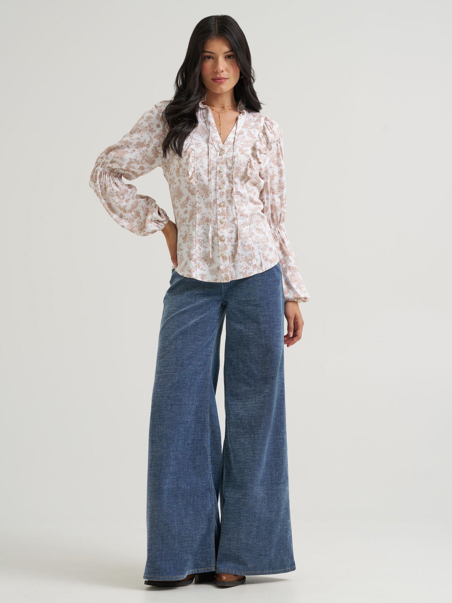 Блузка Wrangler Lainey Wilson x Wrangler Folk Floral Blouse, цвет: С принтом — фото 3