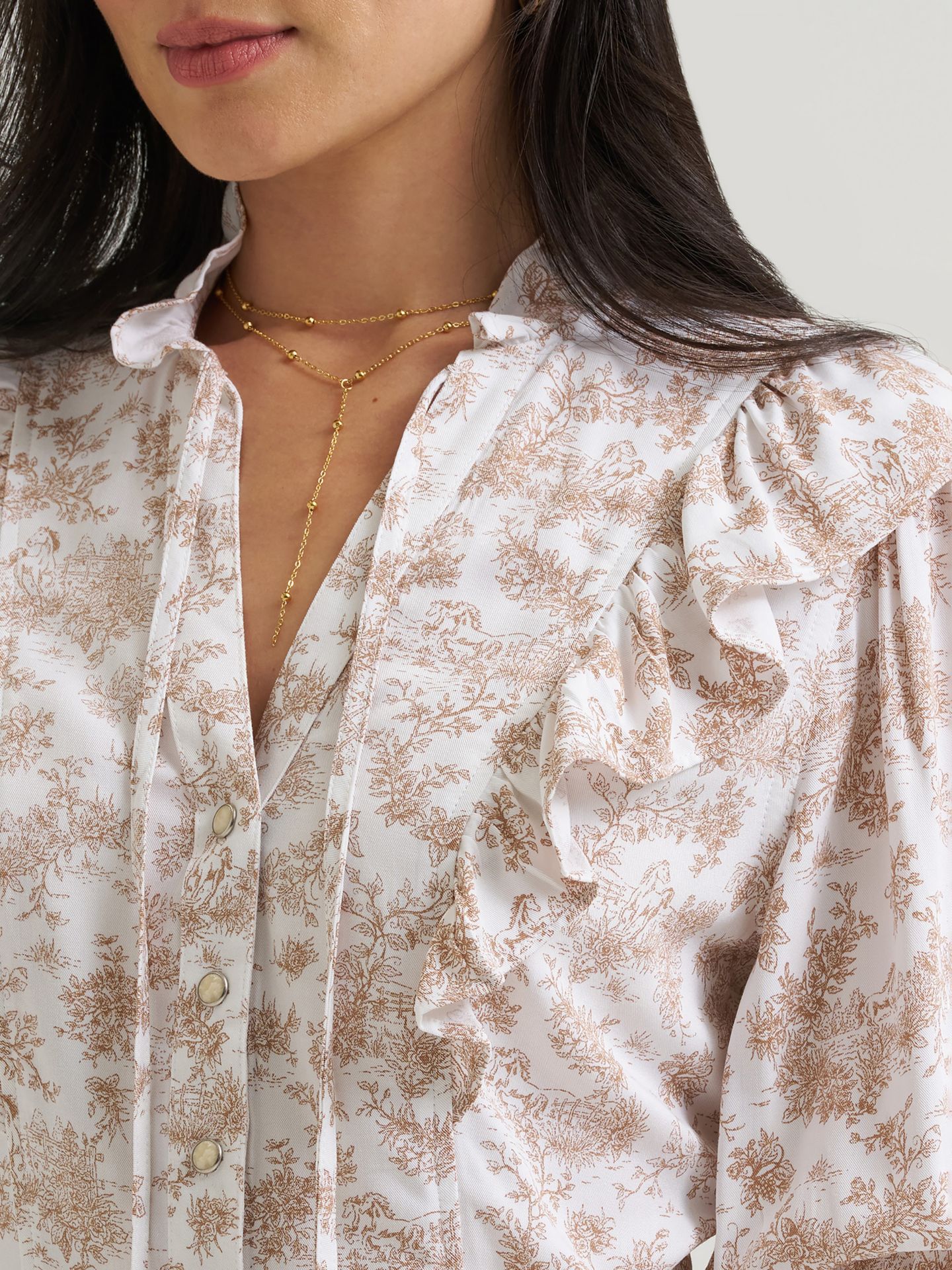 Блузка Wrangler Lainey Wilson x Wrangler Folk Floral Blouse, цвет: С принтом — фото 6