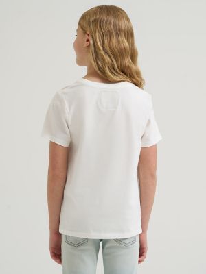 Girl's Lainey Wilson x Wrangler Neon Rainbow Tee in White