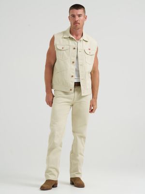 Wrangler x Coors Cut-Off Vest in Ecru