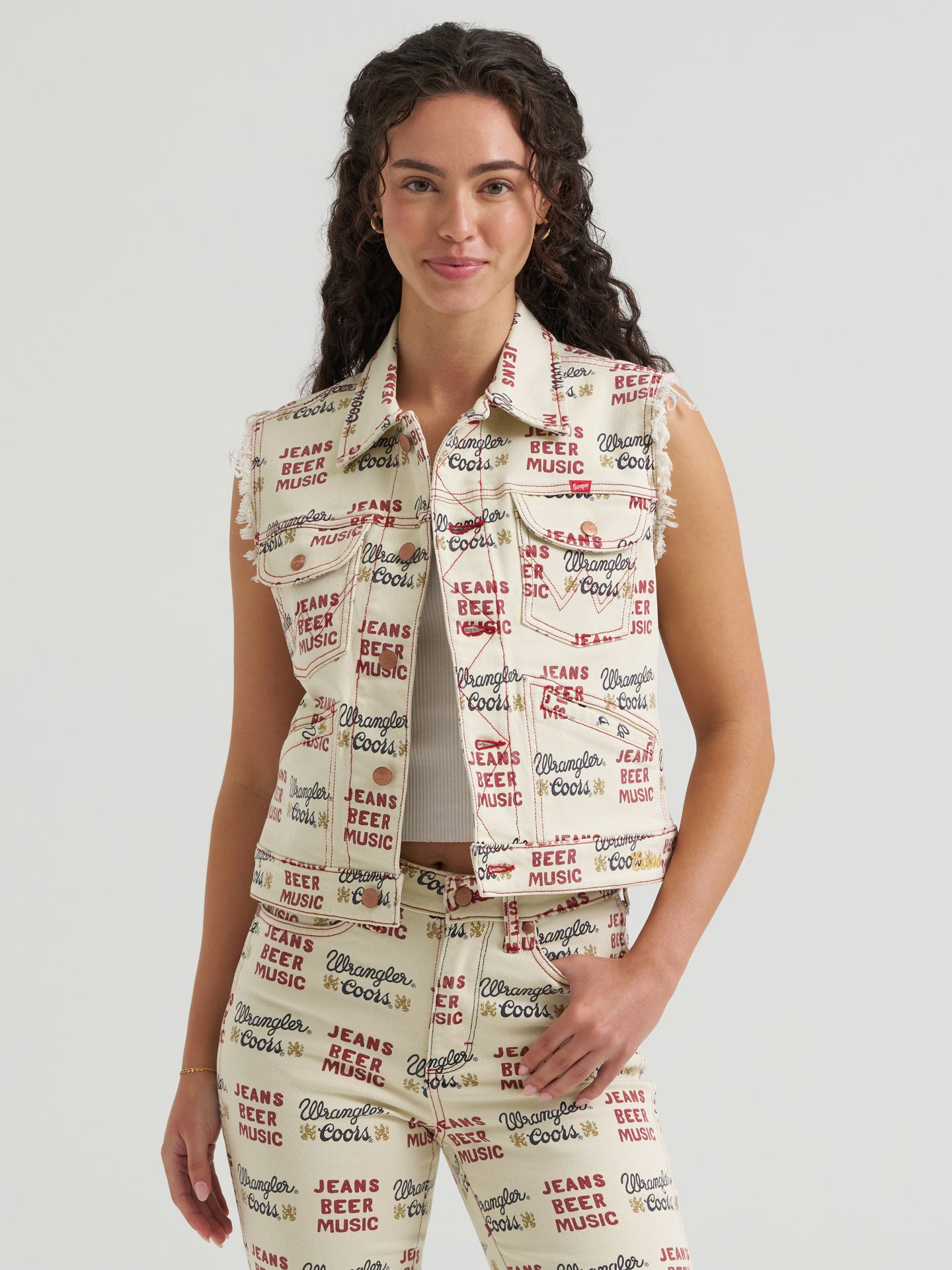 Женский жилет Wrangler x Coors Printed, цвет: Разноцветный — фото 4