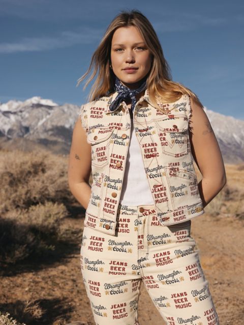 Женские жилеты Wrangler x Coors Women's Printed Vest