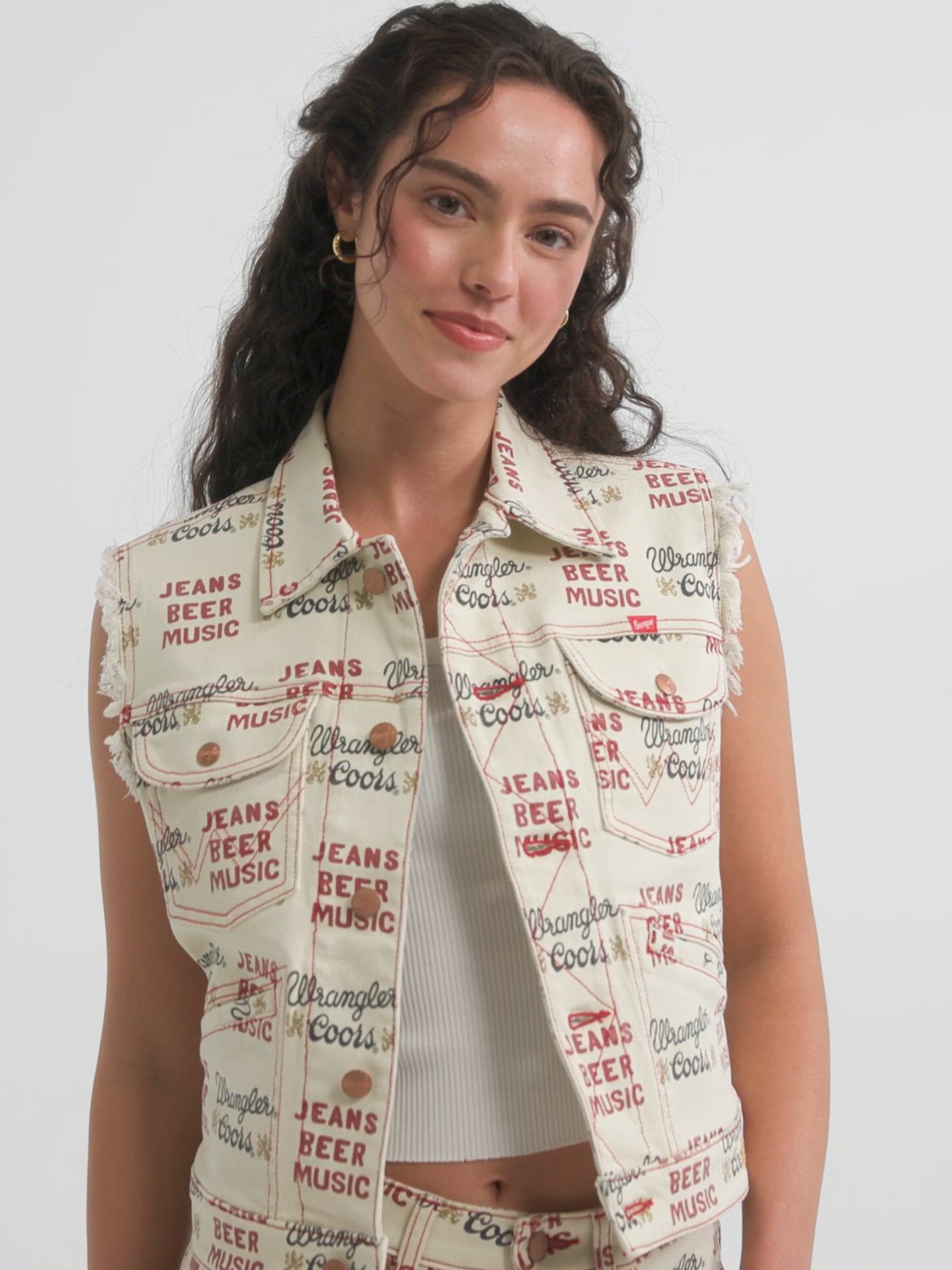 Женский жилет Wrangler x Coors Printed, цвет: Разноцветный — фото 3