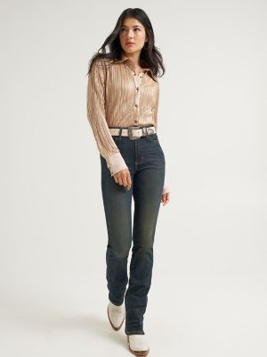 Lainey Wilson x Wrangler Studded Boot Huggers in Dark Denim