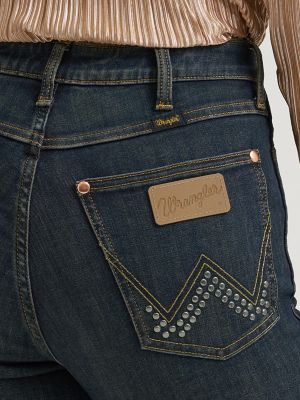 Lainey Wilson x Wrangler Studded Boot Huggers in Dark Denim