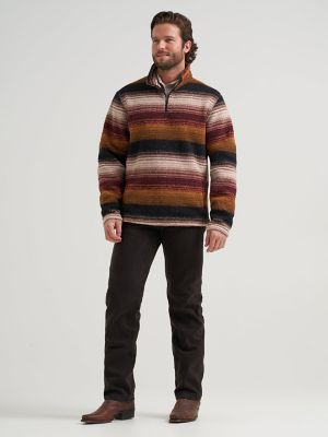 Men's Hay Away Sherpa Quarter-Zip Pullover in Aztec Port