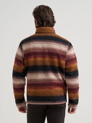 Men's Hay Away Sherpa Quarter-Zip Pullover in Aztec Port