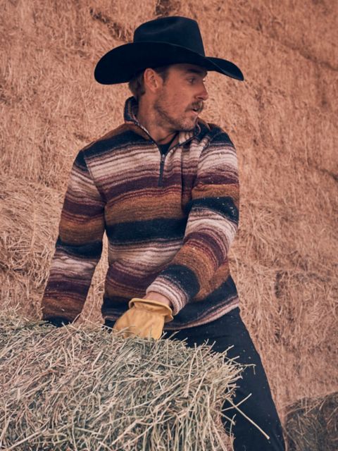 Мужские свитеры Wrangler Men's Hay Away Sherpa Quarter-Zip Pullover