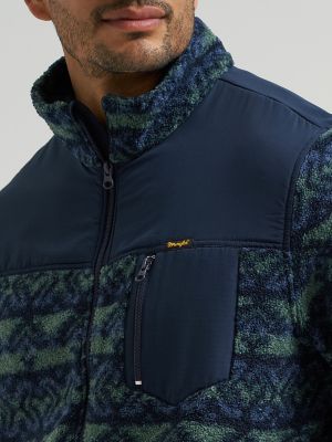 Men's Hay Away Sherpa Zip Front Ripstop Yoke Jacket