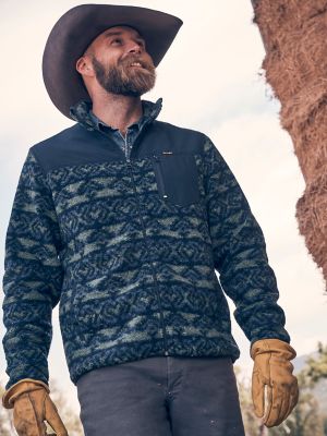 Men's Hay Away Sherpa Zip Front Ripstop Yoke Jacket