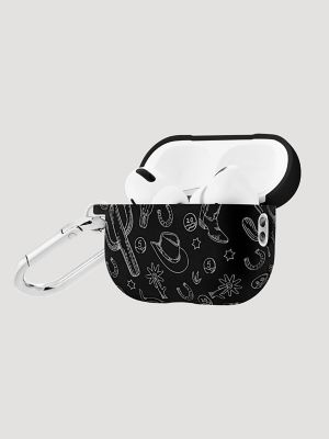 Earbuds Case with Carabiner in Black
