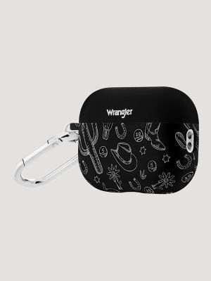 Earbuds Case with Carabiner in Black
